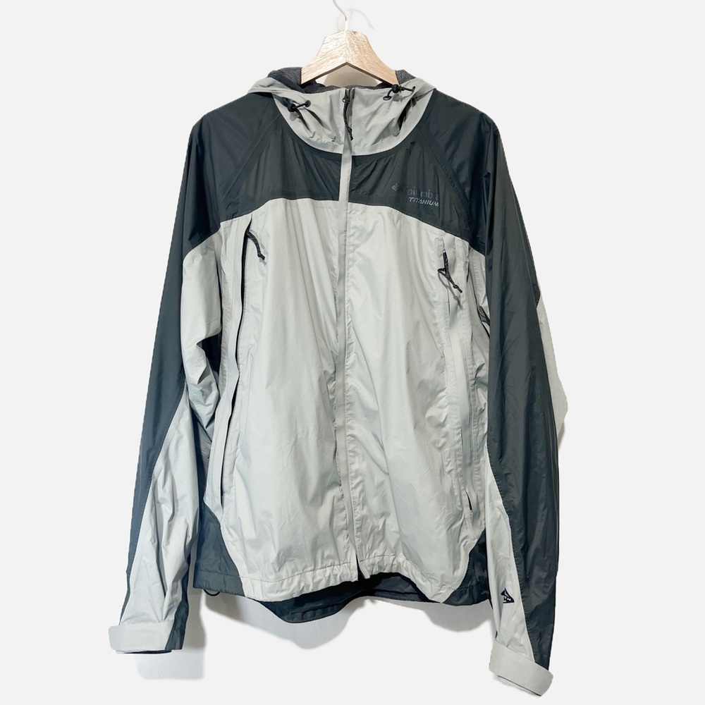 Columbia Men's Interchange Jacket Gray Omni-Tech Breathable Waterproof Size XL